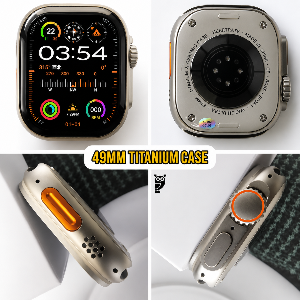 Smart Watch Ultra 2: 49mm - Health And Fitness Tracker With Gallery, IOS + Android App - Image 3